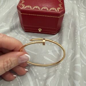 Cartier Gold Nail Bangle Bracelet